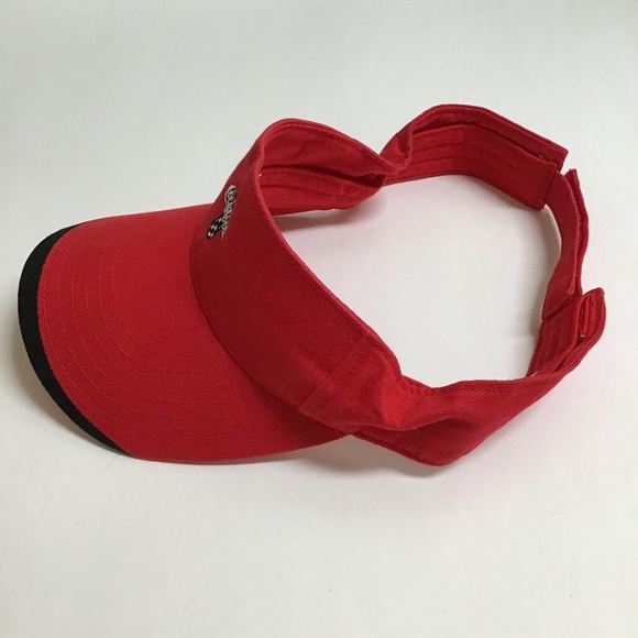 Coca Cola Racing Visor Cap Checkered Coke Bottle Hat NASCAR Strap Adjusts Cotton - Picture 5 of 9